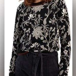 Scotch & Soda Maison Scotch 'Intarsia' Floral  Crewneck Sweater